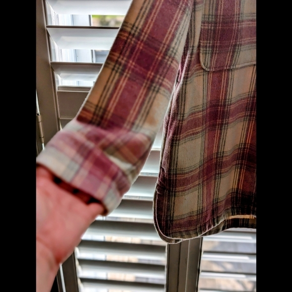 Banana Republic Pink and Cream Plaid Jacket/Shacket NWOT - Picture 7 of 8